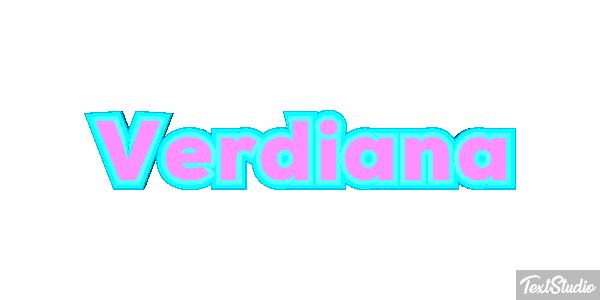 Verdiana Text effect