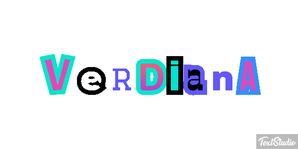 Verdiana Text effect