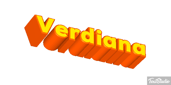 Verdiana Text effect