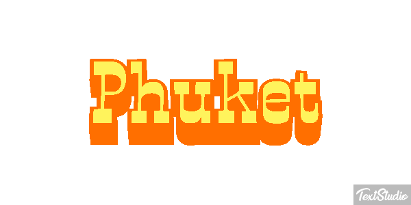 Phuket Efecto de texto