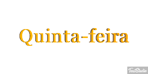 Quinta-feira Efeito do texto