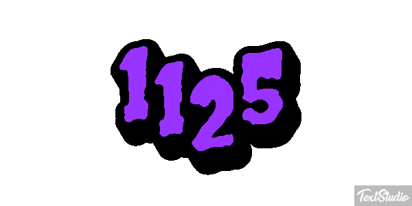 1125 Tekst effect