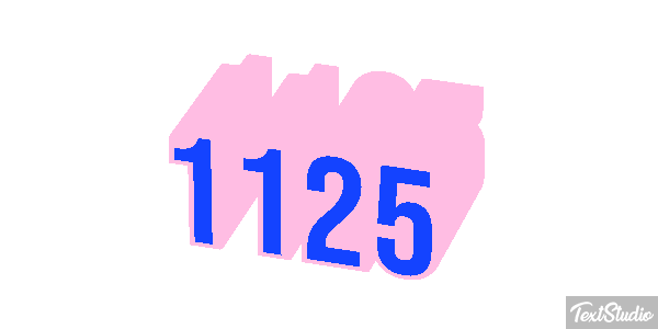 1125 Tekst effect