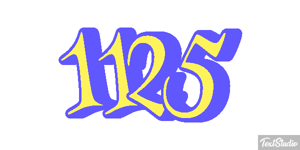1125 Tekst effect