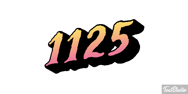 1125 Tekst effect
