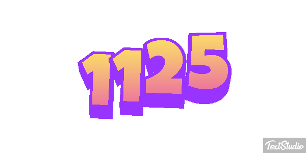 1125 Tekst effect