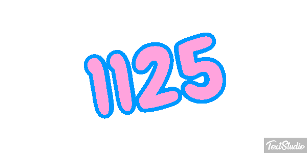1125 Tekst effect
