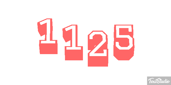 1125 Tekst effect