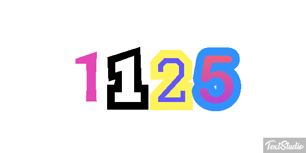 1125 Tekst effect