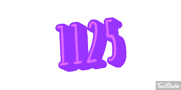 1125 Tekst effect