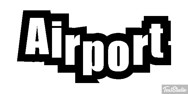 Airport Efeito do texto