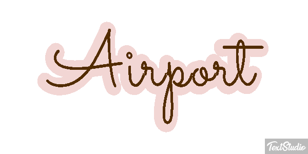 Airport Efeito do texto