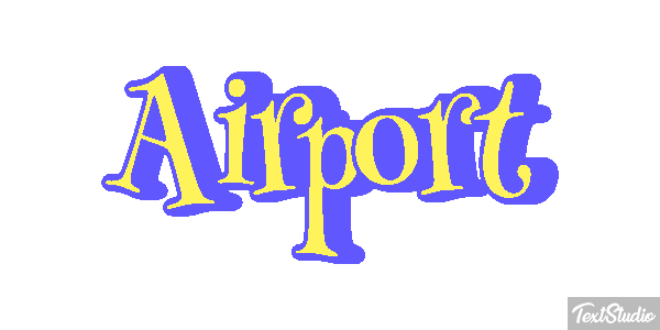 Airport Efeito do texto