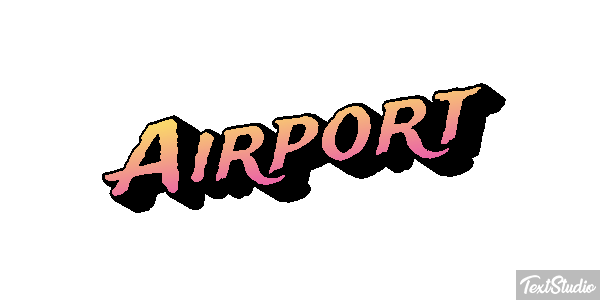 Airport Efeito do texto