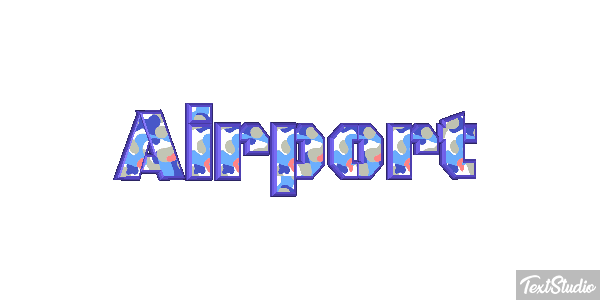 Airport Efeito do texto
