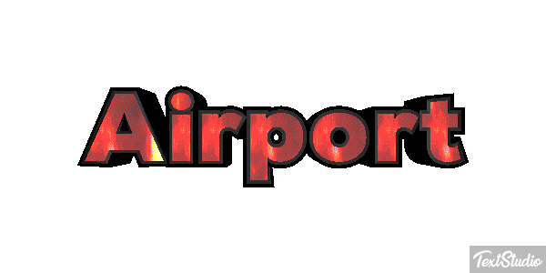 Airport Efeito do texto