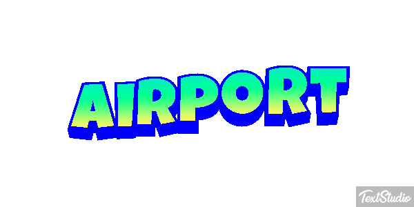 Airport Efeito do texto