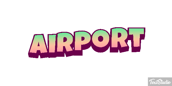 Airport Efeito do texto