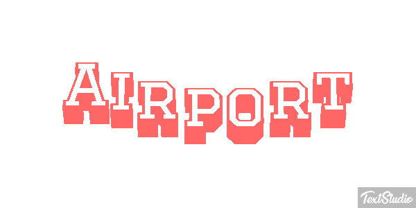 Airport Efeito do texto