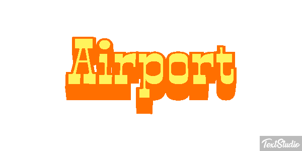 Airport Efeito do texto