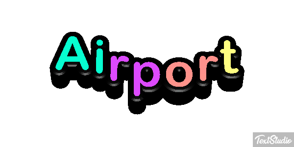 Airport Efeito do texto