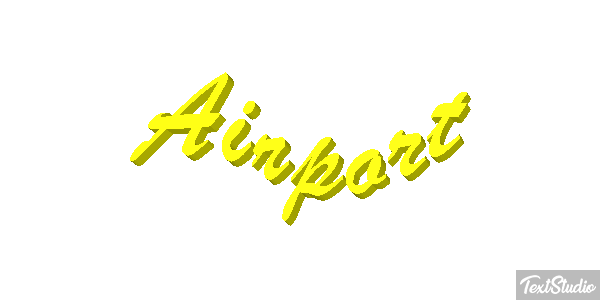 Airport Efeito do texto