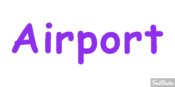 Airport Efeito do texto
