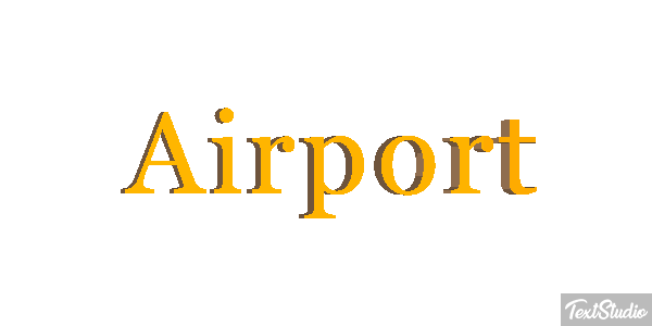Airport Efeito do texto