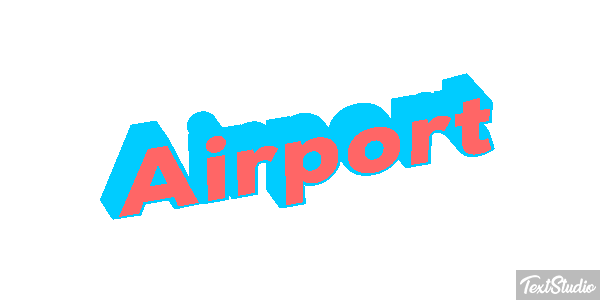 Airport Efeito do texto