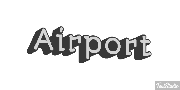 Airport Efeito do texto