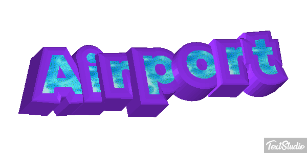 Airport Efeito do texto