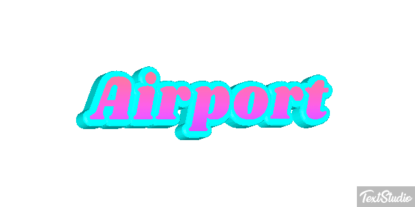 Airport Efeito do texto