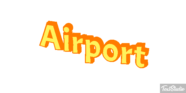 Airport Efeito do texto