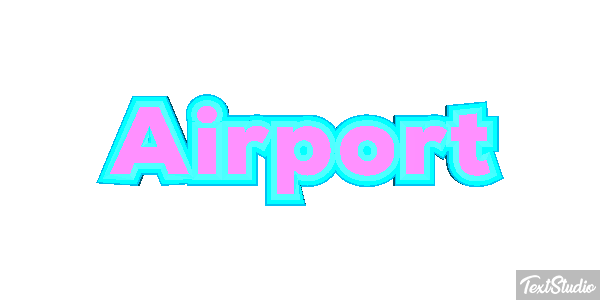 Airport Efeito do texto