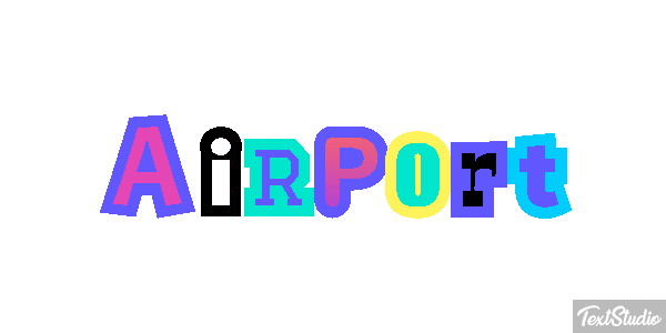 Airport Efeito do texto