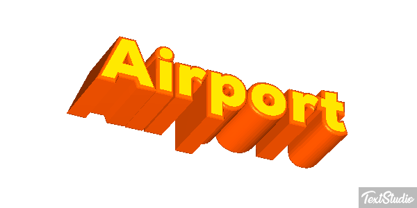 Airport Efeito do texto