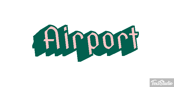Airport Efeito do texto