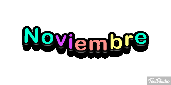 Noviembre Efecto de texto