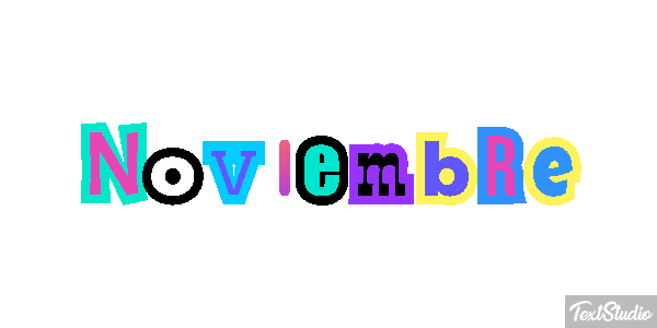 Noviembre Efecto de texto