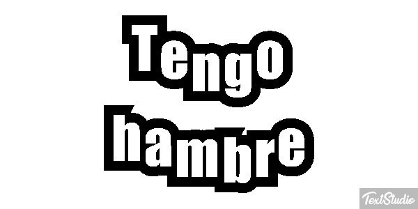 Tengo hambre Efecto de texto