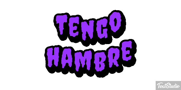 Tengo hambre Efecto de texto