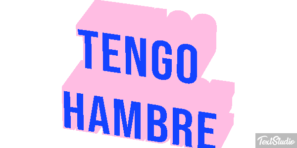 Tengo hambre Efecto de texto