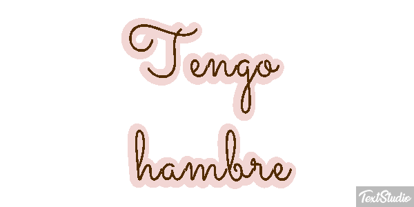 Tengo hambre Efecto de texto