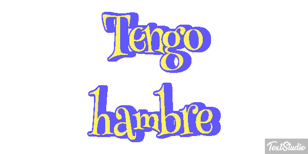 Tengo hambre Efecto de texto