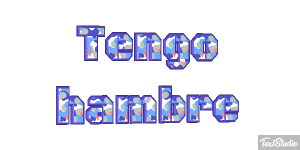 Tengo hambre Efecto de texto