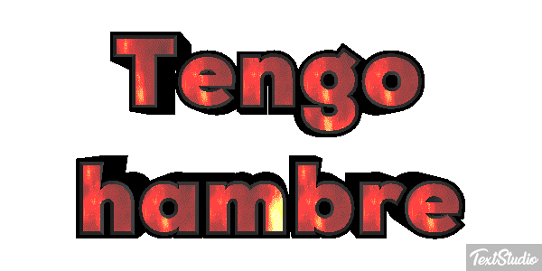 Tengo hambre Efecto de texto