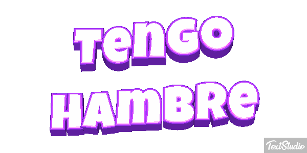 Tengo hambre Efecto de texto