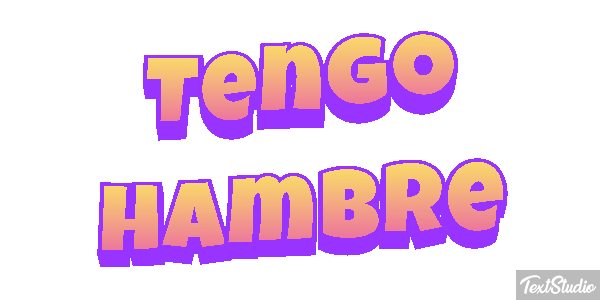 Tengo hambre Efecto de texto