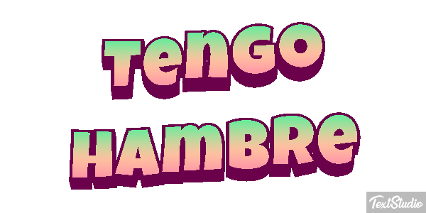 Tengo hambre Efecto de texto