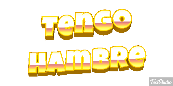 Tengo hambre Efecto de texto